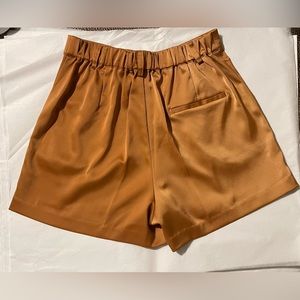 Glam Satin Bronze Shorts.  Sz S